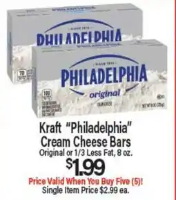 Angelo Caputo's Fresh Market Kraft Philadelphia Cream Cheese Bars offer