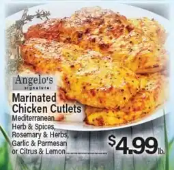 Angelo Caputo's Fresh Market Angelo's Marinated Chicken Cutlets offer