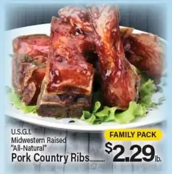 Angelo Caputo's Fresh Market U.S.G.I. Midwestern Raised All-Natural Pork Country Ribs offer