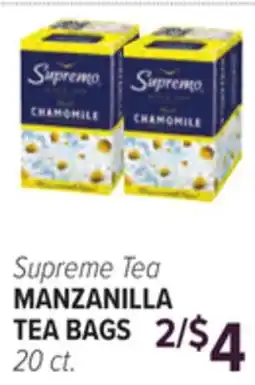 Cermak Fresh Market Supreme Tea MANZANILLA TEA BAGS offer