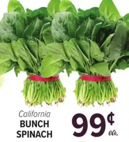 Cermak Fresh Market California BUNCH SPINACH offer