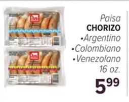 Cermak Fresh Market Paisa CHORIZO offer
