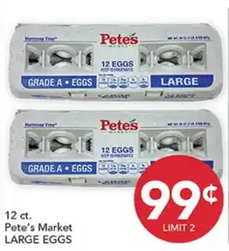 Pete's Fresh Market 12 ct. Pete's Market LARGE EGGS offer