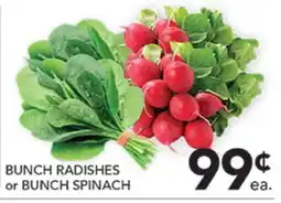 Pete's Fresh Market BUNCH RADISHES or BUNCH SPINACH offer