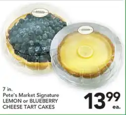 Pete's Fresh Market Pete's Market Signature LEMON or BLUEBERRY CHEESE TART CAKES offer