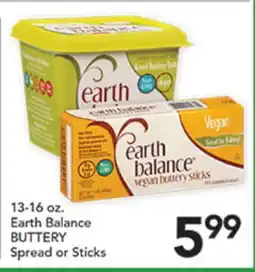 Pete's Fresh Market 13-16 oz. Earth Balance BUTTERY Spread or Sticks offer