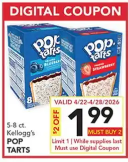 Pete's Fresh Market 5-8 ct. Kellogg's POP TARTS offer