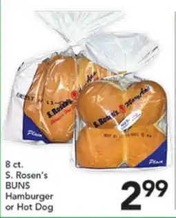Pete's Fresh Market S. Rosen's BUNS offer