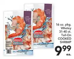 Pete's Fresh Market 16 oz. pkg. Wholey 31-40 ct. Tail-On COOKED SHRIMP offer