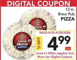 Pete's Fresh Market 12 in. Brew Pub PIZZA offer