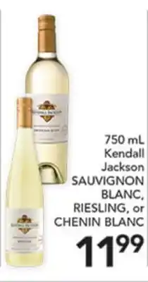 Pete's Fresh Market 750 mL Kendall Jackson SAUVIGNON BLANC, RIESLING, or CHENIN BLANC offer