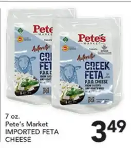 Pete's Fresh Market Pete's Market IMPORTED FETA CHEESE offer