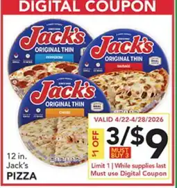 Pete's Fresh Market 12 in. Jack's PIZZA offer