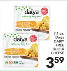 Pete's Fresh Market 7.1 oz. Daiya DAIRY FREE BLOCK CHEESE offer