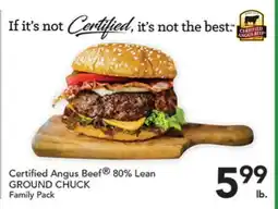 Pete's Fresh Market Certified Angus Beef 80% Lean GROUND CHUCK offer