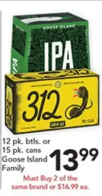 Pete's Fresh Market Goose Island Family offer