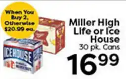 Rich's Fresh Market Miller High Life or Ice House offer