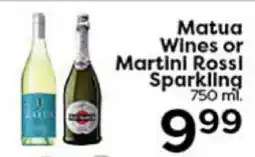 Rich's Fresh Market Matua Wines or Martini Rossi Sparkling offer