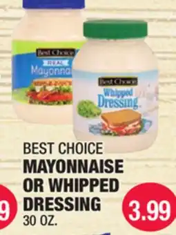 Carnicerias Jimenez BEST CHOICE MAYONNAISE OR WHIPPED DRESSING offer