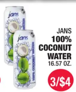 Carnicerias Jimenez JANS 100% COCONUT WATER offer
