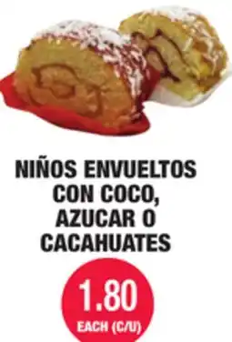 Carnicerias Jimenez NIÑOS ENVELADOS CON COCO, AZÚCAR O CACAHUETES offer