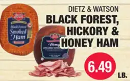 Carnicerias Jimenez DIETZ & WATSON BLACK FOREST, HICKORY & HONEY HAM offer