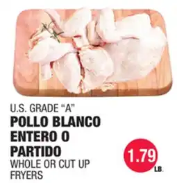 Carnicerias Jimenez U.S. GRADE A POLLO BLANCO ENTERO O PARTIDO offer