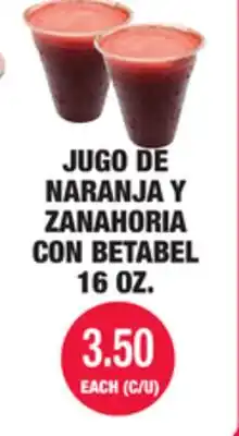Carnicerias Jimenez JUGO DE NARANJA Y ZANAHORIA CON BETABEL offer
