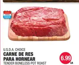 Carnicerias Jimenez U.S.D.A. CHOICE CARNE DE RES PARA HORNEAR offer
