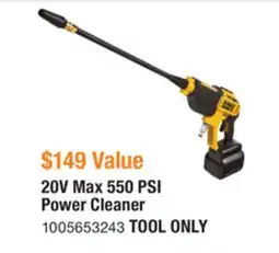 The Home Depot DEWALT 20V Max 550 PSI Power Cleaner offer