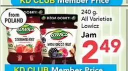 Eurofresh Market 240 g. All Varieties Lowicz Jam offer