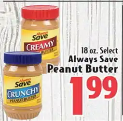 Eurofresh Market 18 oz. Select Always Save Peanut Butter offer