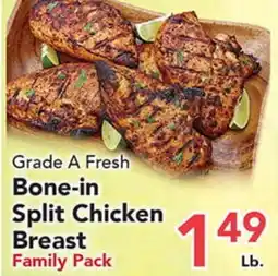 Eurofresh Market Grade A Fresh Bone-in Split Chicken Breast offer