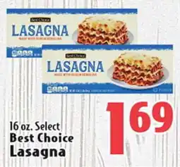 Eurofresh Market 16 oz. Select Best Choice Lasagna offer