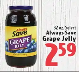 Eurofresh Market 32 oz. Select Always Save Grape Jelly offer