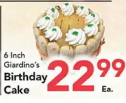 Eurofresh Market 6 Inch Giardino's Birthday Cake offer