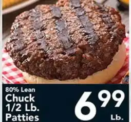 Eurofresh Market 80% Lean Chuck 1/2 Lb. Patties offer