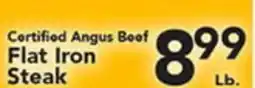 Eurofresh Market Certified Angus Beef Flat Iron Steak offer