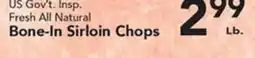 Eurofresh Market US Gov't. Insp. Fresh All Natural Bone-In Sirloin Chops offer