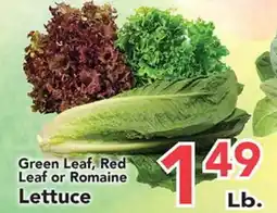 Eurofresh Market Green Leaf, Red Leaf or Romaine Lettuce offer