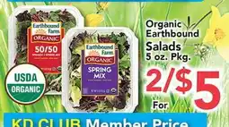 Eurofresh Market Organic Earthbound Salads offer