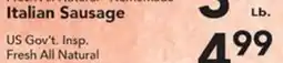 Eurofresh Market US Gov't Insp. Fresh All Natural Homemade Italian Sausage offer