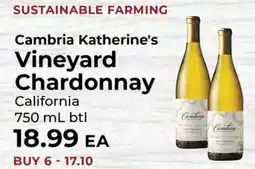 Sunset Foods Cambria Katherine's Vineyard Chardonnay offer