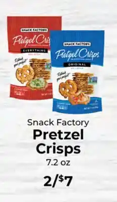 Sunset Foods Snack Factory Pretzel Crisps offer