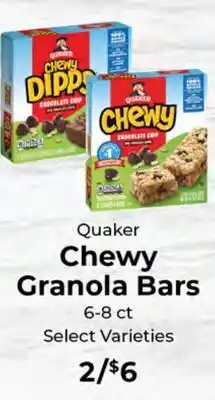 Sunset Foods Quaker Chewy Granola Bars offer