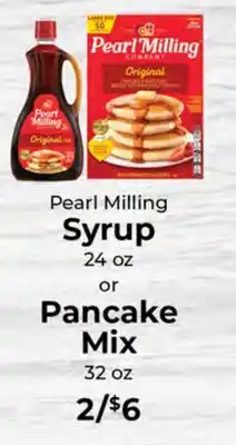 Sunset Foods Pearl Milling Syrup or Pancake Mix offer