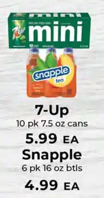 Sunset Foods 7-Up, Snapple offer
