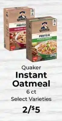 Sunset Foods Quaker Instant Oatmeal offer