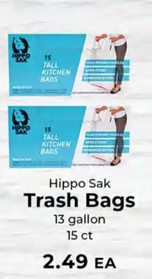 Sunset Foods Hippo Sak Trash Bags offer