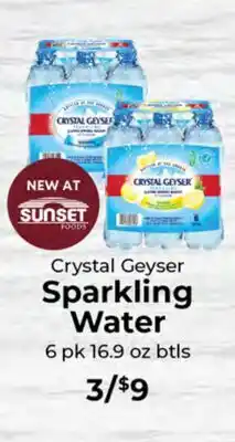 Sunset Foods Crystal Geyser Sparkling Water offer